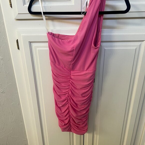 NWT Hello Molly Pink asymmetrical mini dress - S - Picture 5 of 7